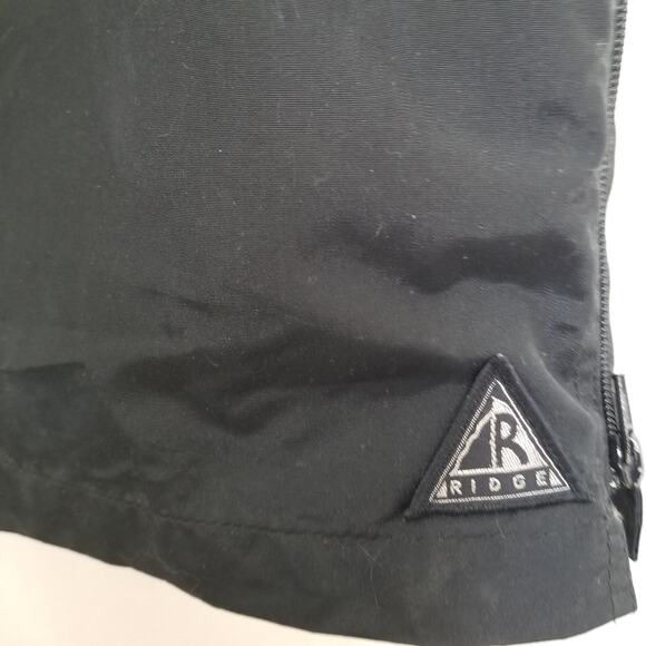 Ridge Black Nylon Hiking Pants Side Leg Zippers Elastic Adjustable Waist Size XL - Picture 9 of 11